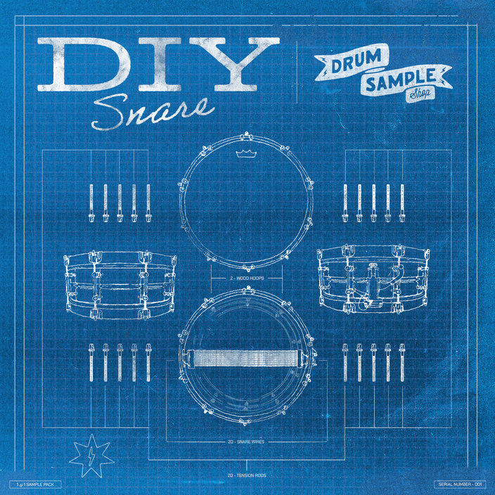 DIY Snare drum sample pack cover art – Drum Sample Shop
